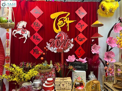 Tranh con ngựa treo trang trí Tết Bính Ngọ 2026 bằng Formex [Độc quyền - In sắc nét] C60cm FORM-TET-02